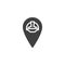 Work location pin vector icon