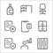 work office supply line icons. linear set. quality vector line set such as cabinet, admin, secure, cabinet, smartphone, remove,