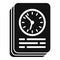 Work papers icon simple vector. Flexible time