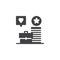 Work place icon vector