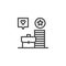 Work place line icon