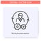 Work process mentor icon. Editable illustration