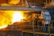 work process in metallurgical at manufacture steel plant