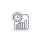 Work productivity growth icon, line vector