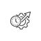 Work productivity line icon