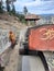 Work on progress Indian woman doing work on the Himalayan roads