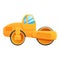 Work road roller icon, cartoon style