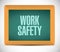 work safety board sign concept illustration