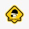 Work safety warning sign icon design