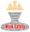 Work safety word cloud