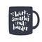 Work smarter, not harder. Hand drawn cup with motivational lettering inside