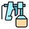 Work sprayer icon vector flat