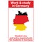 Work and study in Germany. Student visa and entry requirements for students in Germany. Sticker for print