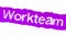 Work Team Written on Purple Torn Paper. Human Resource Concept