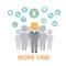 Work Time Icon Working Process Organization Concept Banner