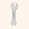 Work tool wrench theme elements vector,eps