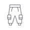 Work trousers icon, linear isolated illustration, thin line vector, web design sign, outline concept symbol with