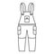 Work trousers icon, outline style