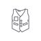 Work vest line icon concept. Work vest vector linear illustration, symbol, sign