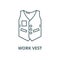 Work vest vector line icon, linear concept, outline sign, symbol