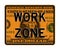 Work Zone Sign on Dollar Banknote