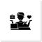 Workaholic glyph icon