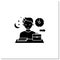 Workaholic glyph icon