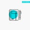 Workbook, Business, Note, Notepad, Pad, Pen, Sketch turquoise highlight circle point Vector icon