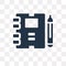 Workbook vector icon isolated on transparent background, Workbook transparency concept can be used web and mobile