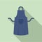 Worker apron icon, flat style
