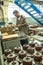 Worker on the assembly line of refrigerated chambers