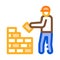 Worker Building Icon Vector Outline Illustration