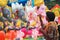 Worker colouring Ganesh idol in hyderabad, India