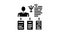 worker different traits glyph icon animation