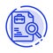 Worker, Document, Search, Jobs Blue Dotted Line Line Icon