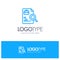 Worker, Document, Search, Jobs Blue outLine Logo with place for tagline