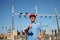 Worker at an Electrical Substation