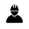 Worker Icon - Contract Labor With Hard Hat Helmet Vector illustration