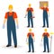 Worker icons set