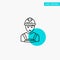 Worker, Industry, Avatar, Engineer, Supervisor turquoise highlight circle point Vector icon