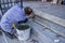 Worker Install Ceramic Stairs Tile 2