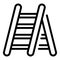 Worker ladder icon, outline style