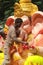 Worker making Ganesh idol in hyderabad, India