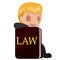 Worker Man Lawyer Cartoon Book Vector