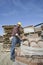 Worker Picking A Tile At Site