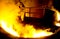 Worker processes liquid steel