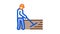 worker road repair Icon Animation