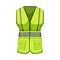 worker safe vest cartoon vector illustration