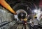 Worker in tunnel construction site 2