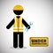 worker under construction place vector illustration